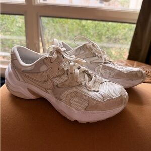 Nike Women's Light Beige Mesh & Suede Sneakers